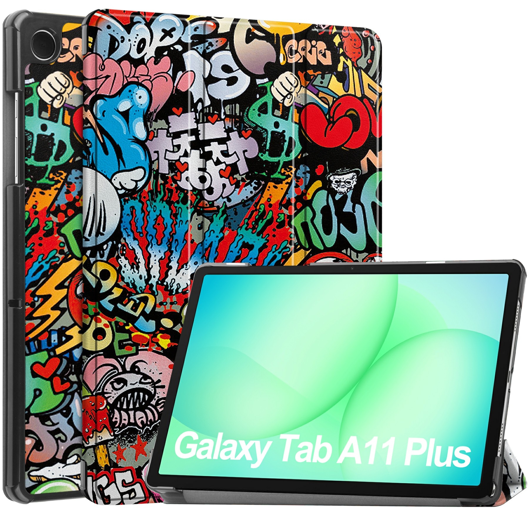 Cover Tri-Fold Samsung Galaxy Tab A11 Plus Graffiti