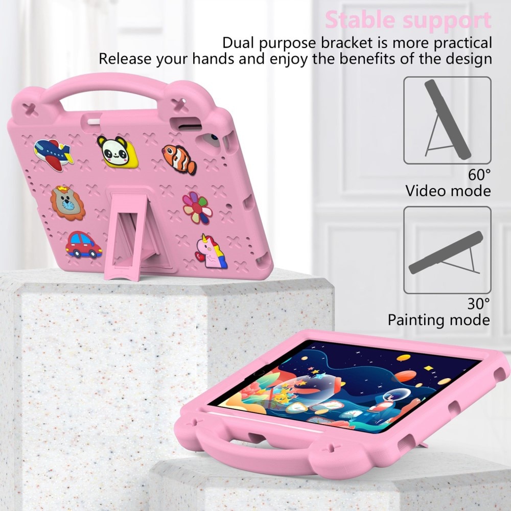 Kickstand Cover anti-urto per bambini iPad 10.2 9th Gen (2021) rosa