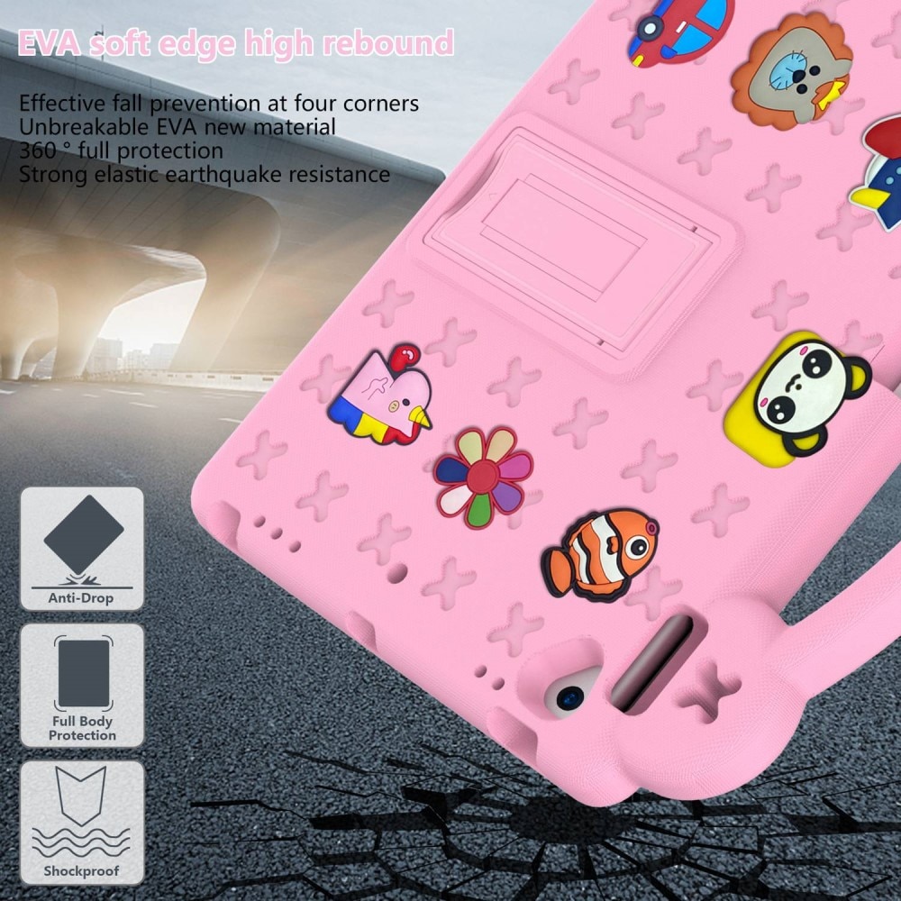 Kickstand Cover anti-urto per bambini iPad 10.2 9th Gen (2021) rosa