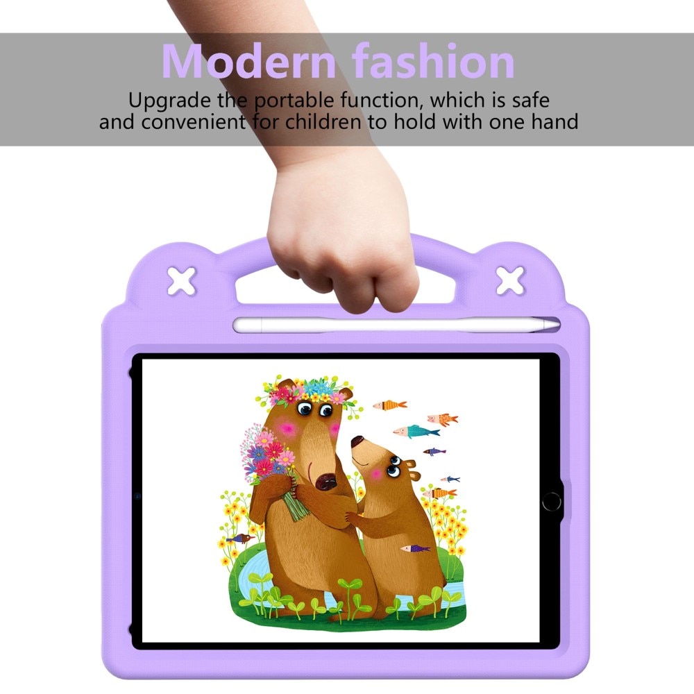 Kickstand Cover anti-urto per bambini iPad 9.7 6th Gen (2018), viola