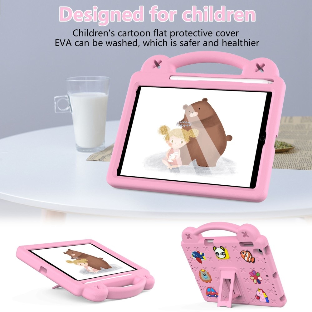 Kickstand Cover anti-urto per bambini iPad 9.7 5th Gen (2017), rosa