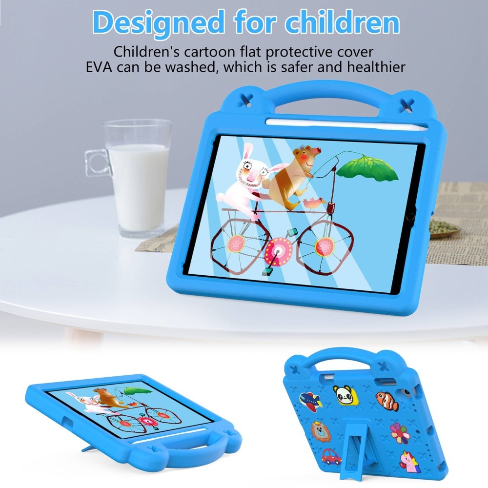 Kickstand Cover anti-urto per bambini iPad 9.7 6th Gen (2018), blu
