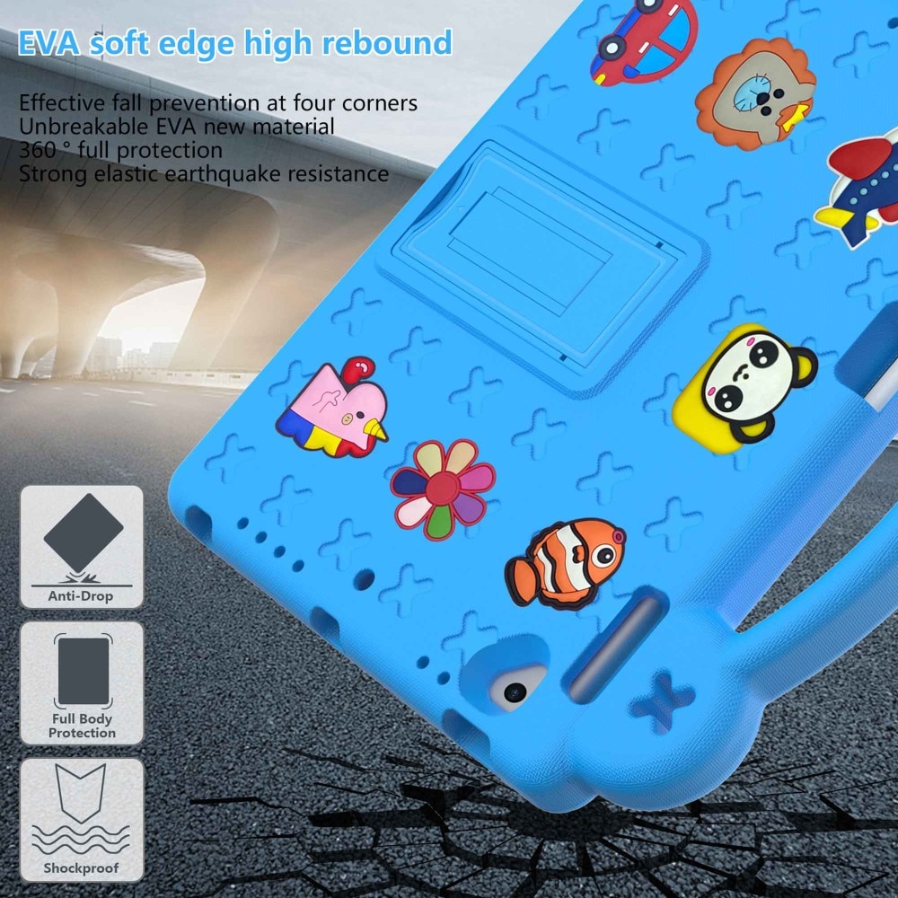 Kickstand Cover anti-urto per bambini iPad Air 2 9.7 (2014) blu