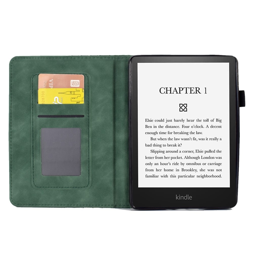 Custodia portacarte Amazon Kindle Paperwhite Signature Edition (2023) verde