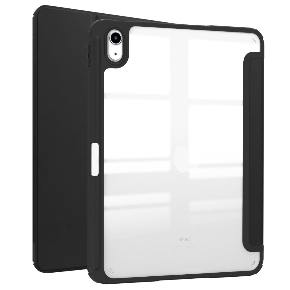 Cover Tri-Fold con portapenne iPad 10.9 10th Gen (2022) nero/trasparente