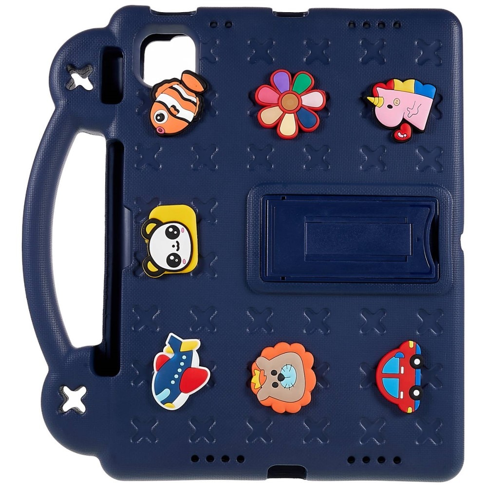 Kickstand Cover anti-urto per bambini iPad 10.9 10th Gen (2022) blu scuro