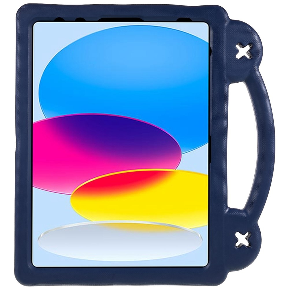 Kickstand Cover anti-urto per bambini iPad 10.9 10th Gen (2022) blu scuro