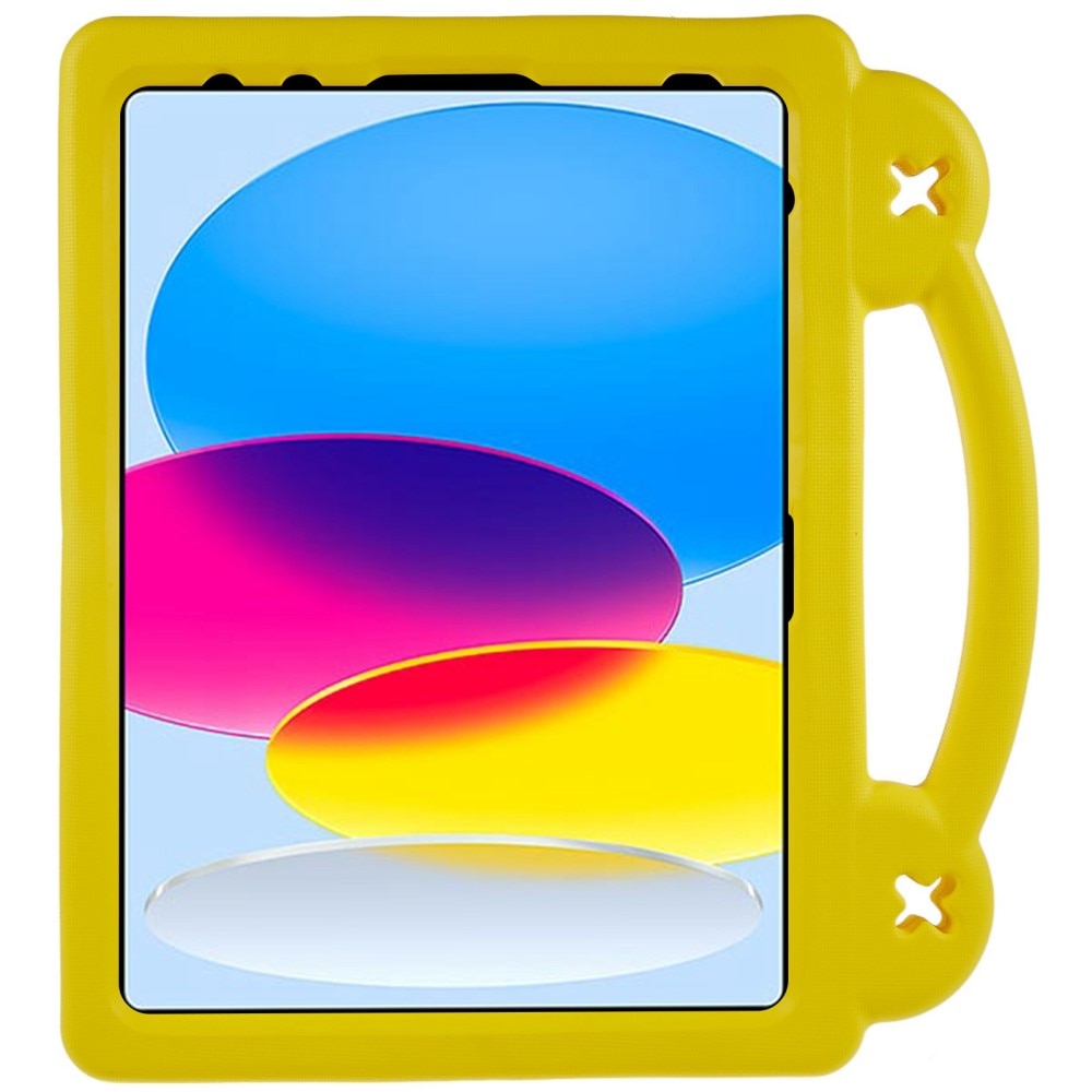 Kickstand Cover anti-urto per bambini iPad 10.9 10th Gen (2022) giallo