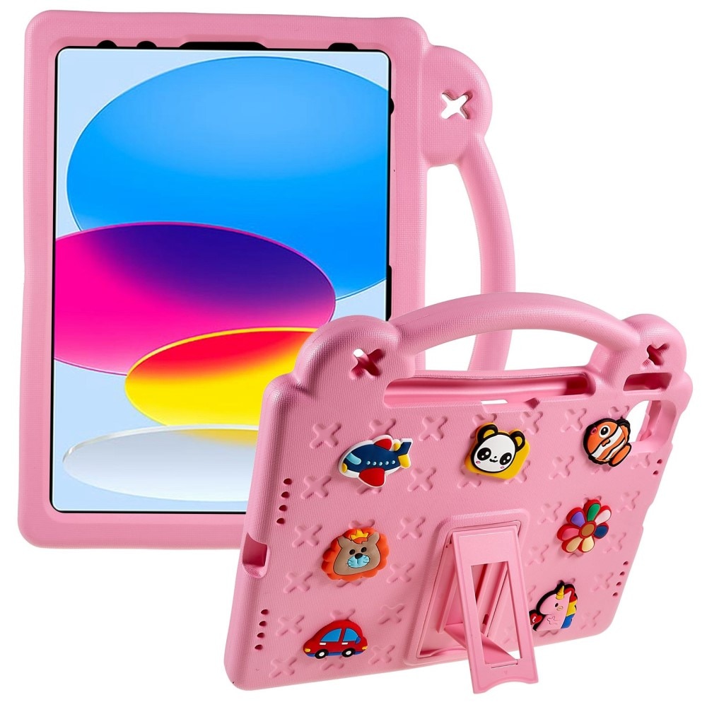 Kickstand Cover anti-urto per bambini iPad 10.9 2022 (10th gen) rosa