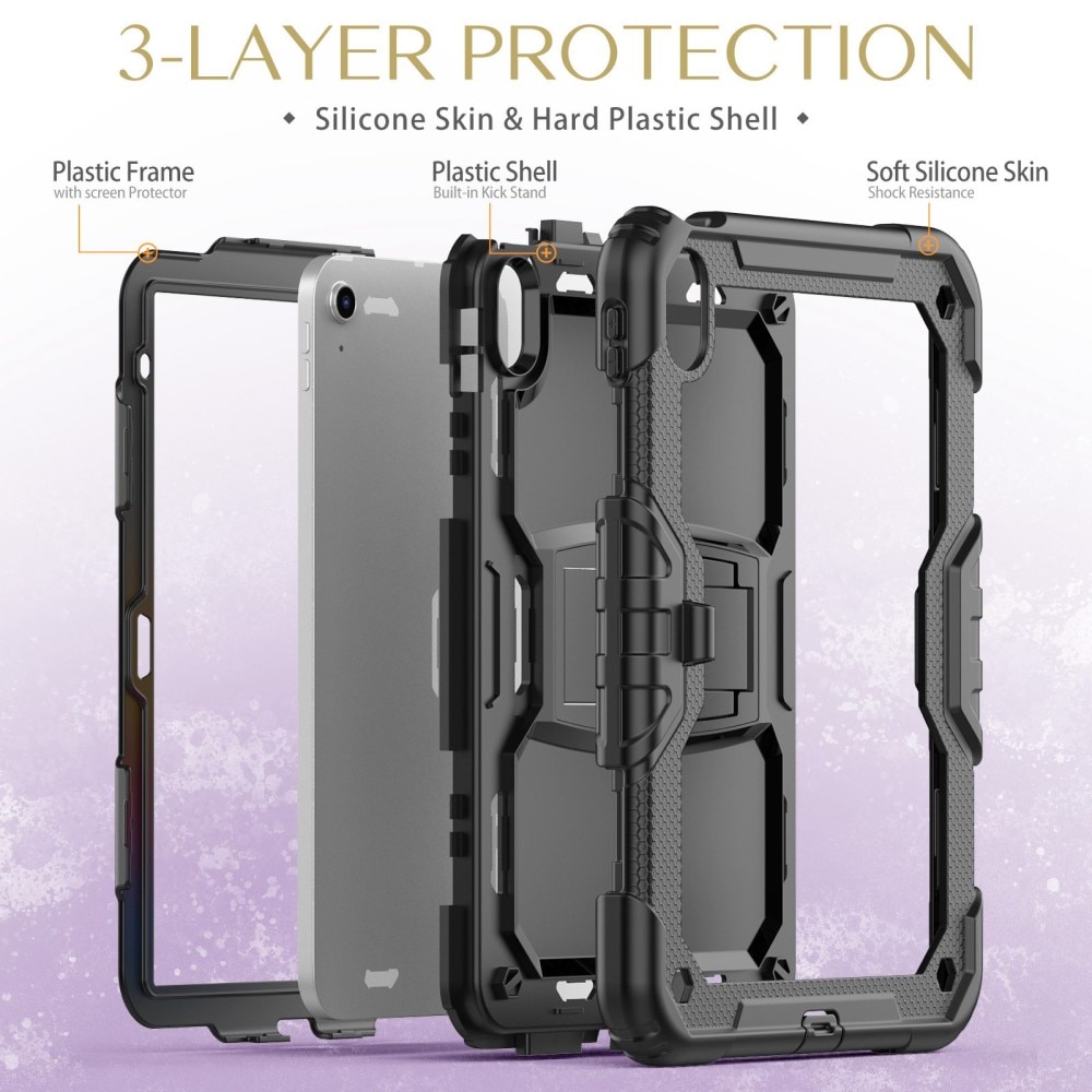 Full Cover Rugged Kickstand Case iPad 10.9 10th Gen (2022) nero