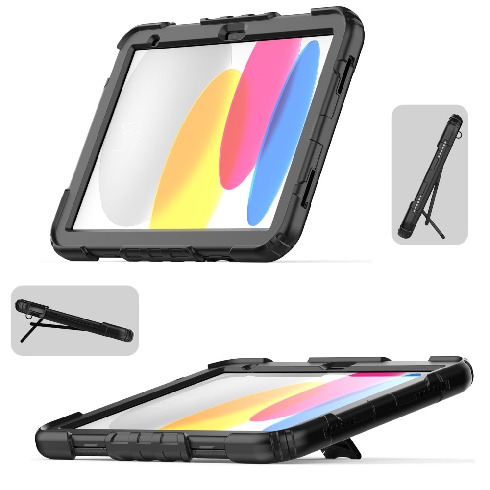 Full Cover Rugged Kickstand Case iPad 10.9 10th Gen (2022) nero