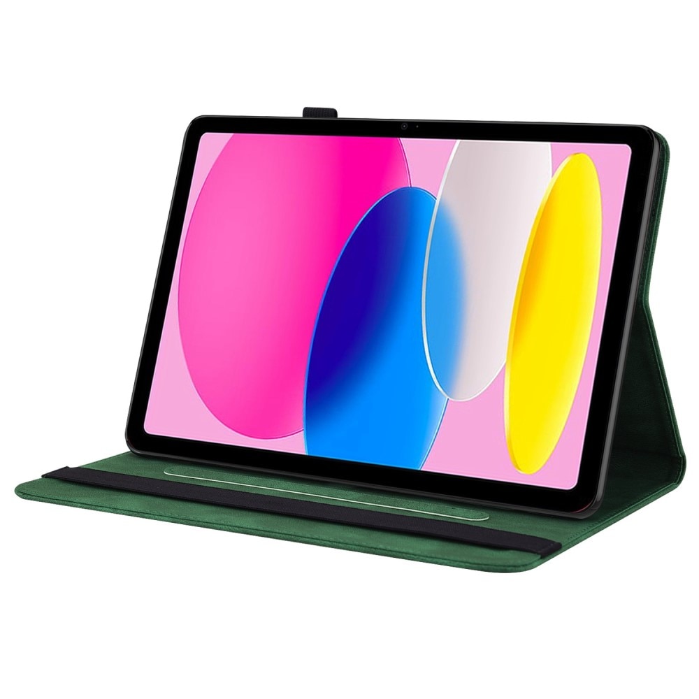 Custodia in pelle con farfalla iPad 10.9 10th Gen (2022) verde