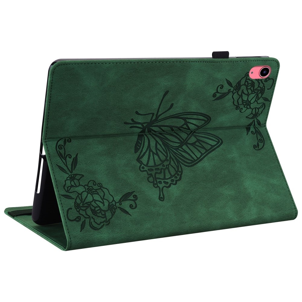 Custodia in pelle con farfalla iPad 10.9 10th Gen (2022) verde