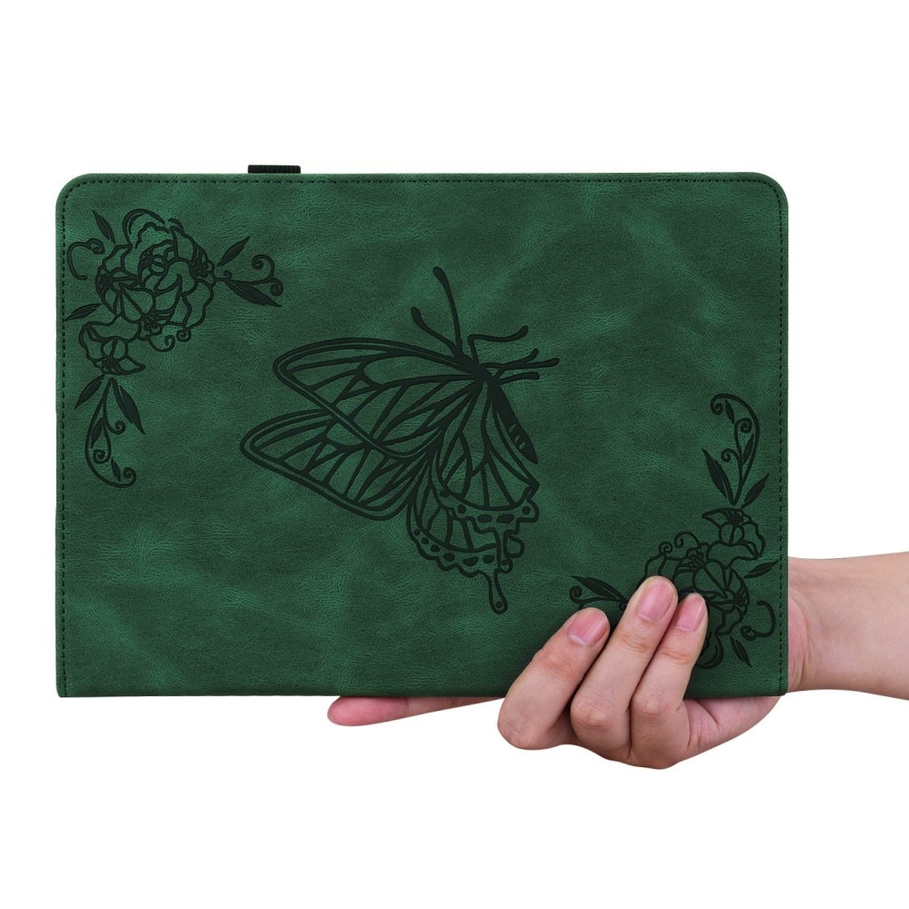 Custodia in pelle con farfalla iPad 10.9 10th Gen (2022) verde
