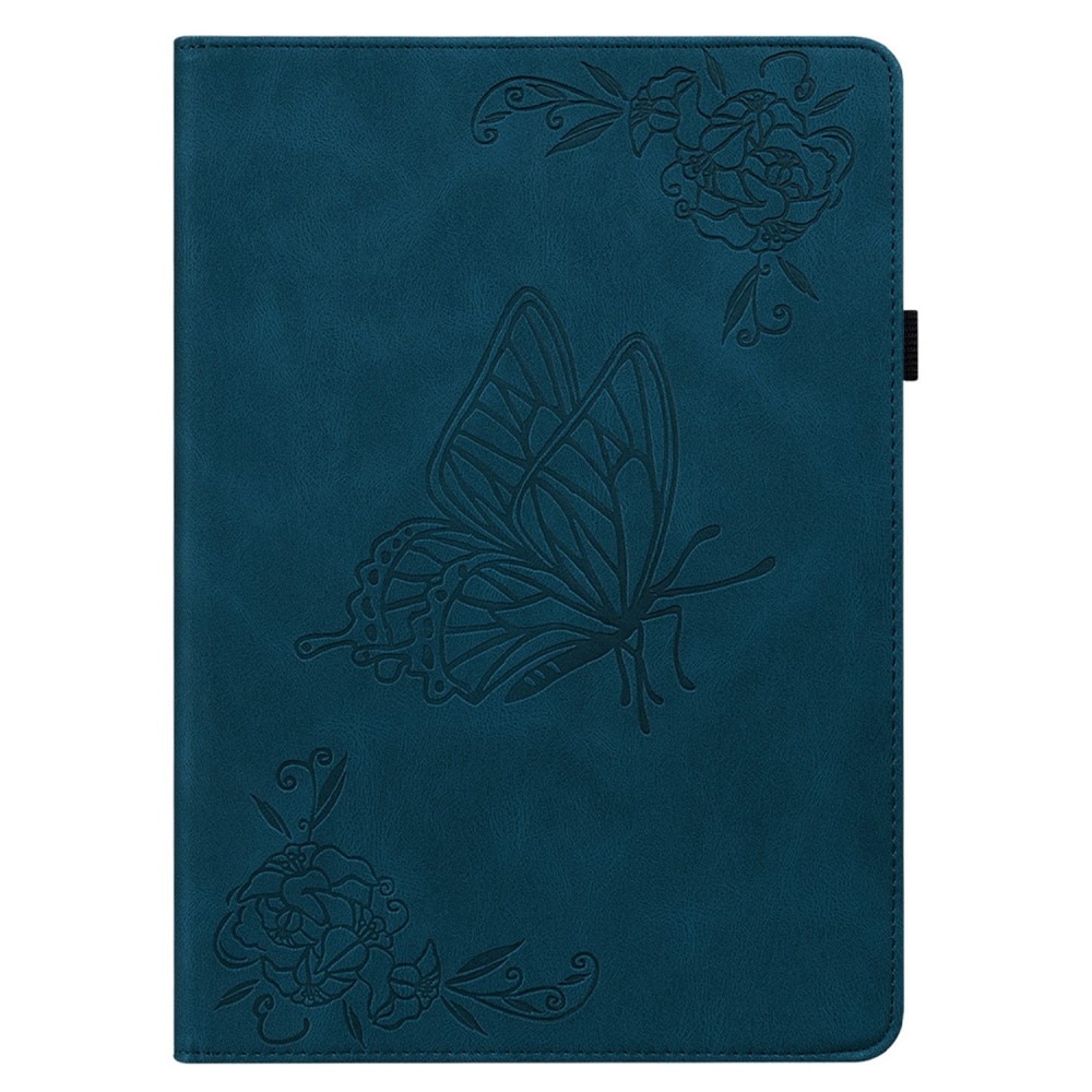 Custodia in pelle con farfalla iPad 10.9 10th Gen (2022) blu