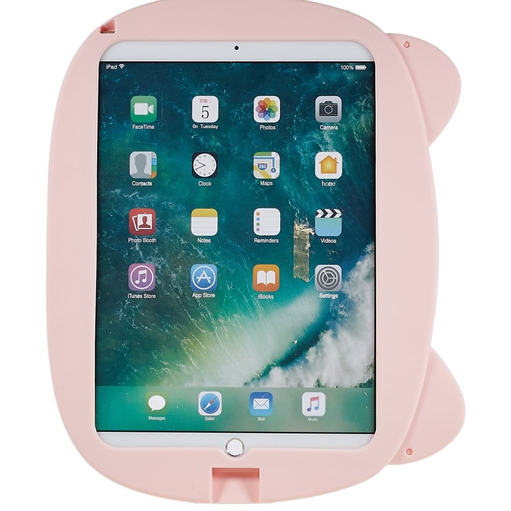 Custodia maiale di silicone per bambini per iPad 10.2 9th Gen (2021) rosa