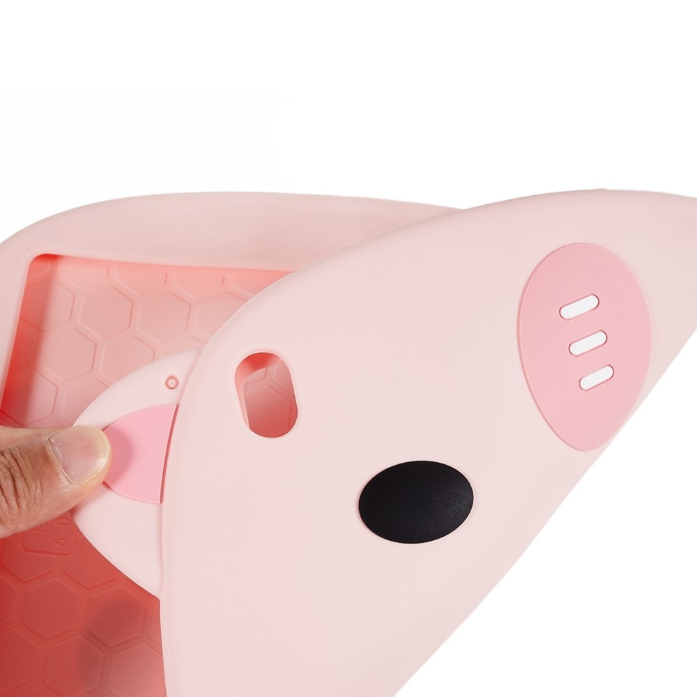 Custodia maiale di silicone per bambini per iPad 10.9 10th Gen (2022) rosa