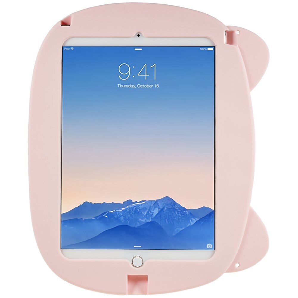 Custodia maiale di silicone per bambini per iPad 9.7 5th Gen (2017) rosa