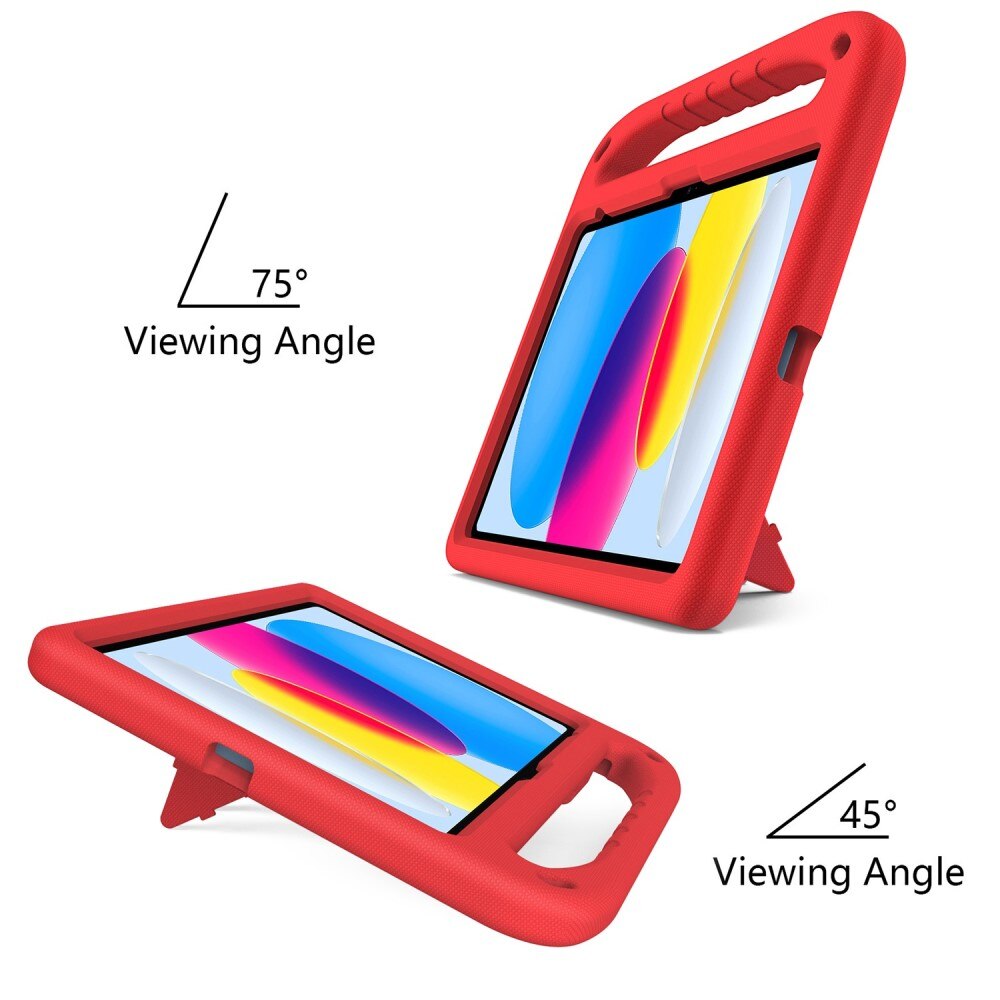 Custodia EVA con maniglia per bambini per Apple iPad 10.9 10th Gen (2022) Rosso