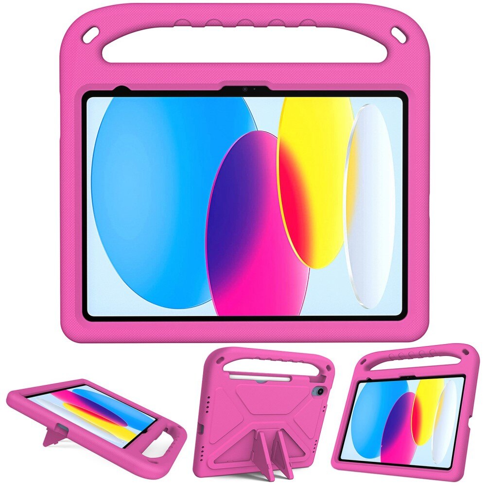 Custodia EVA con maniglia per bambini per iPad 10.9 10th Gen (2022) rosa