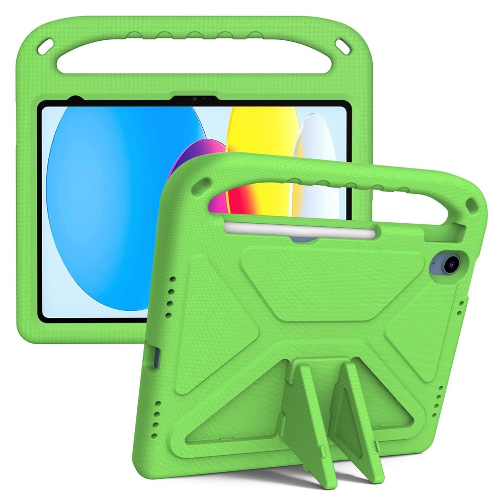 Custodia EVA con maniglia per bambini per iPad 10.9 10th Gen (2022) verde