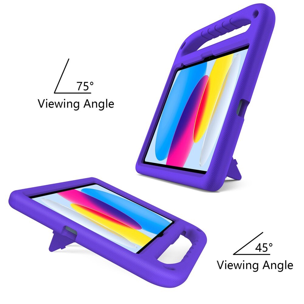 Custodia EVA con maniglia per bambini per Apple iPad 10.9 10th Gen (2022) Viola