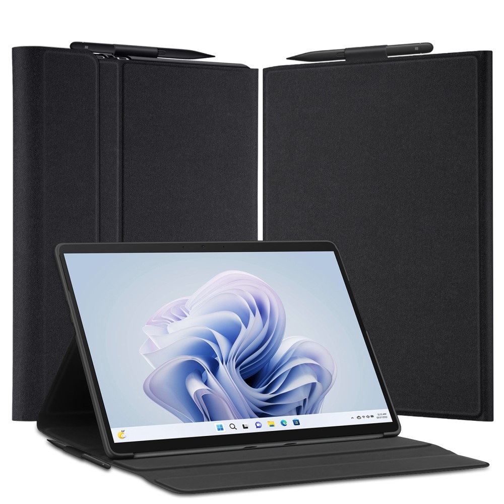Cover Domo Tri-Fold Microsoft Surface Pro 9 nero