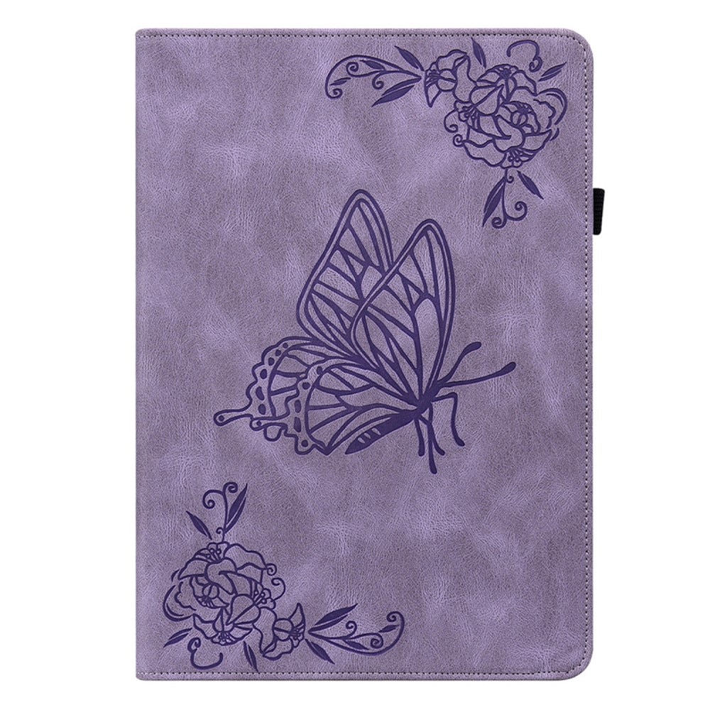 Custodia in pelle con farfalla Lenovo Tab M9 Viola