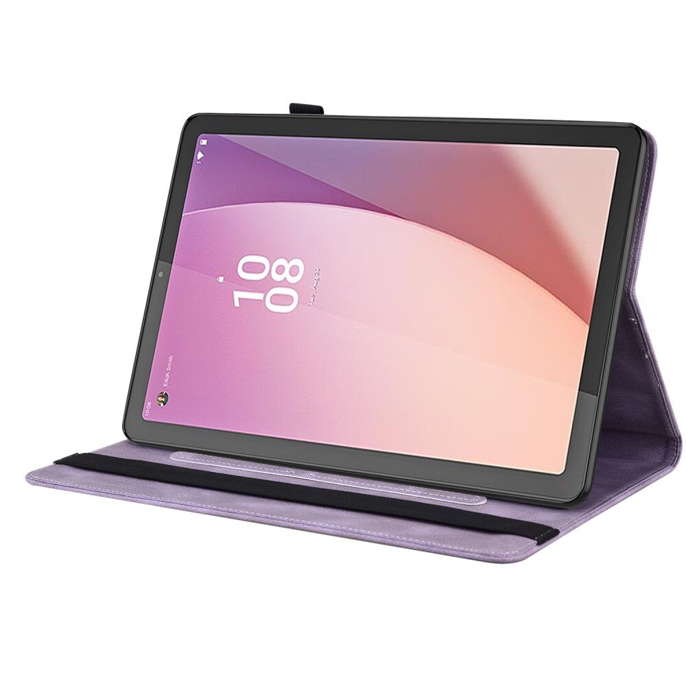 Custodia in pelle con farfalla Lenovo Tab M9 viola