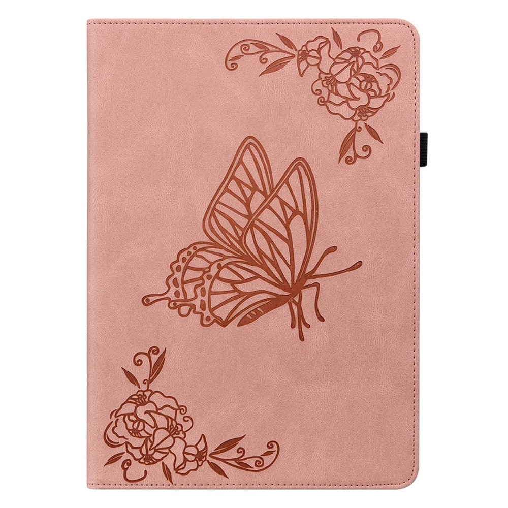 Custodia in pelle con farfalla Xiaomi Pad 6 Pro rosa