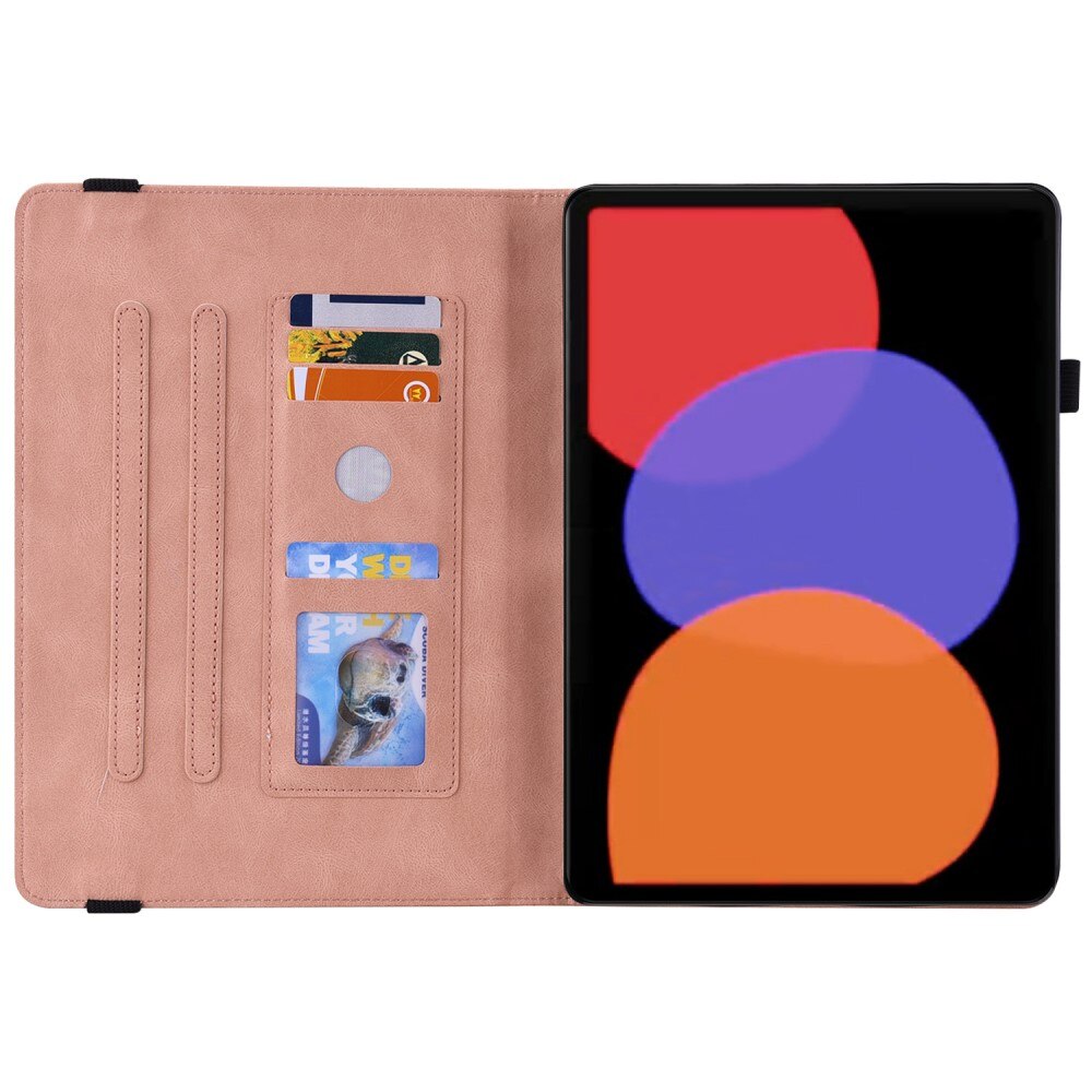 Custodia in pelle con farfalla Xiaomi Pad 6 Rosa
