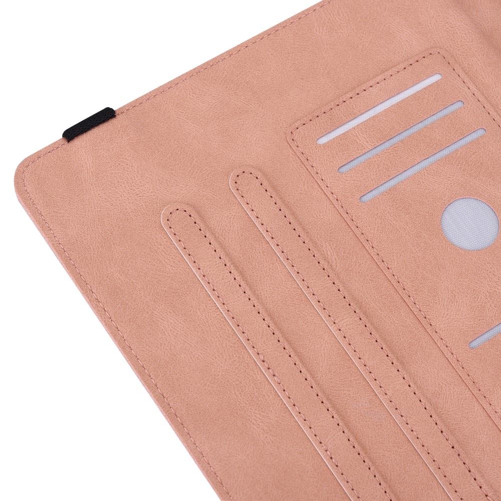 Custodia in pelle con farfalla Xiaomi Pad 6 rosa