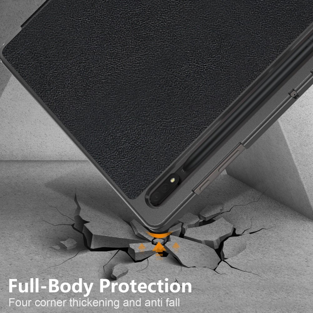 Cover Tri-Fold Samsung Galaxy Tab S9 Ultra nero