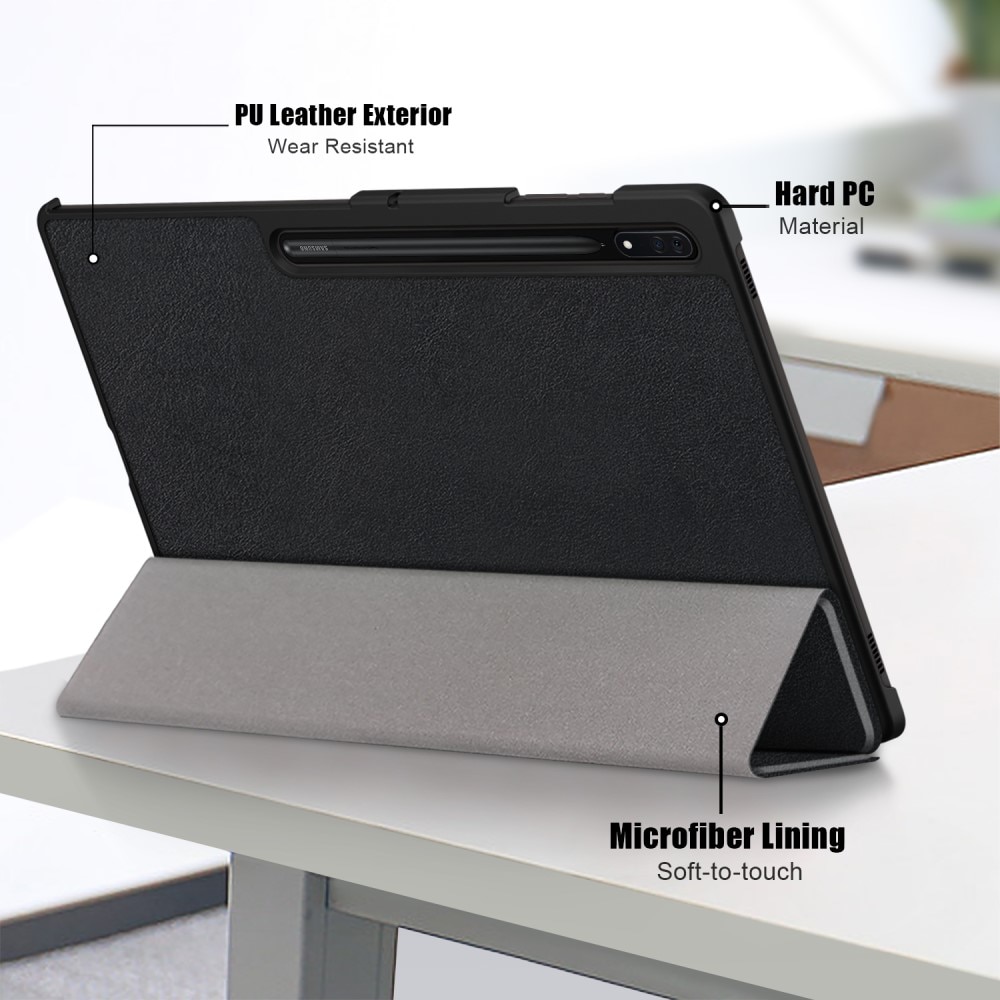 Cover Tri-Fold Samsung Galaxy Tab S9 Ultra nero