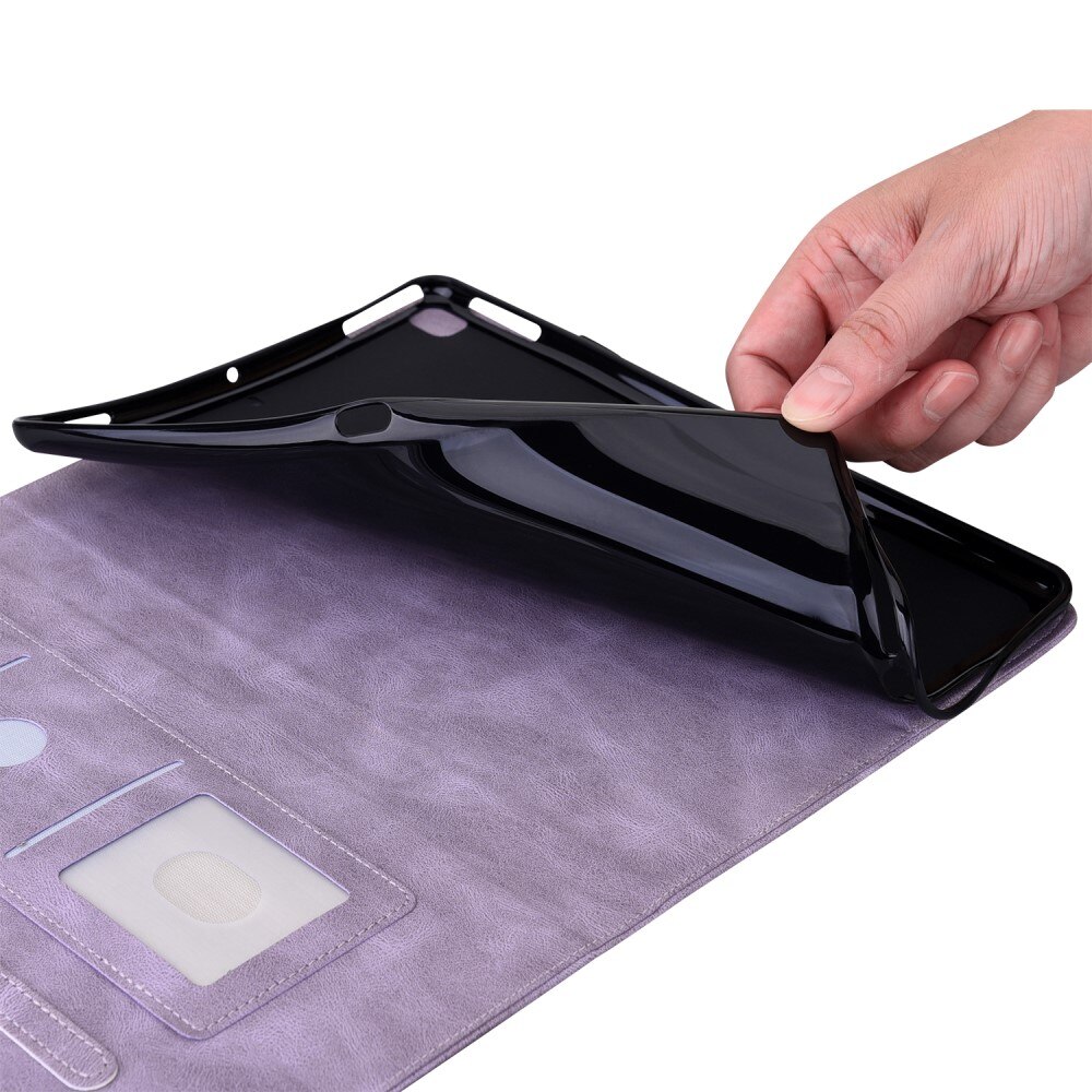 Custodia in pelle con farfalla Samsung Galaxy Tab S7 Plus viola