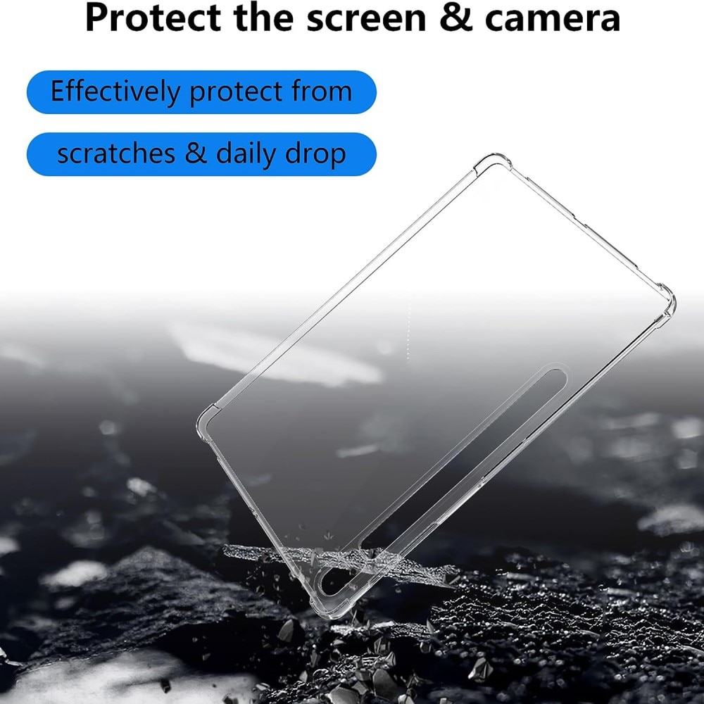 Cover TPU resistente agli urti Samsung Galaxy Tab S9 Plus trasparente