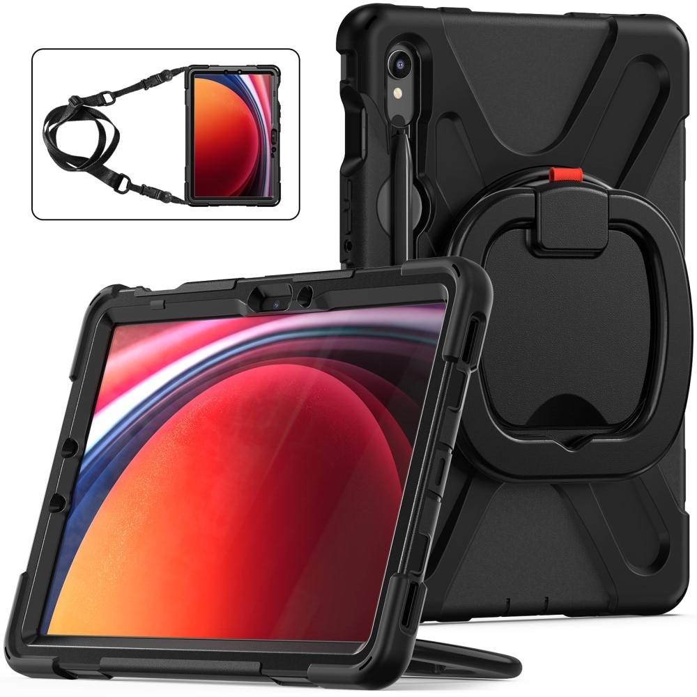 Cover ibrida con supporto e tracolla Samsung Galaxy Tab S7 nero