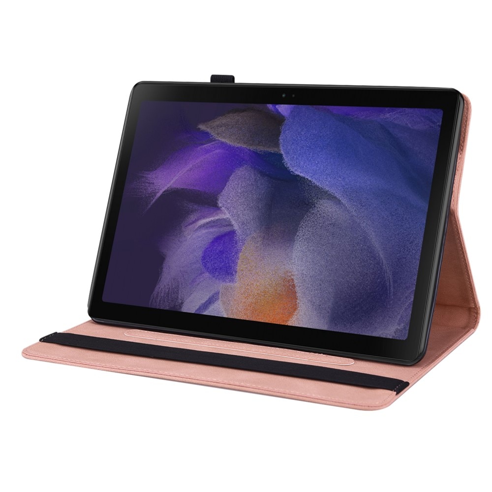 Custodia in pelle con farfalla Samsung Galaxy Tab A9 Plus rosa