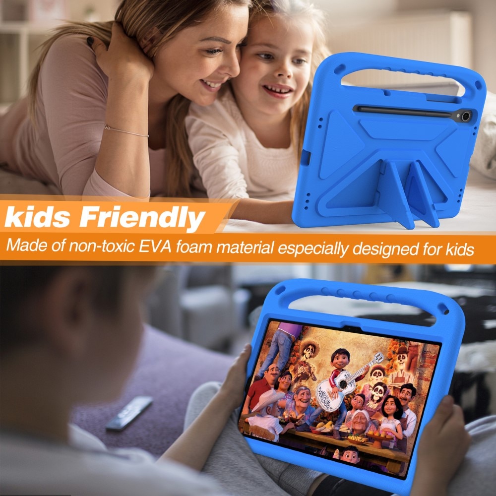 Custodia EVA con maniglia per bambini per Samsung Galaxy Tab S7 blu