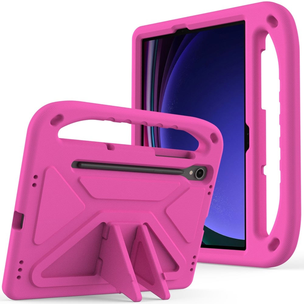 Custodia EVA con maniglia per bambini per Samsung Galaxy Tab S7 rosa