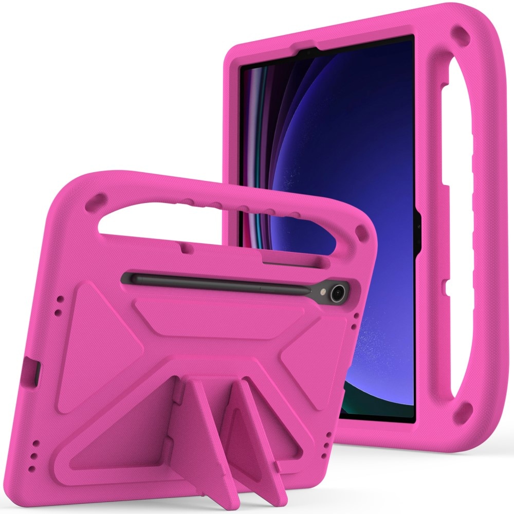 Custodia EVA con maniglia per bambini per Samsung Galaxy Tab S9 rosa