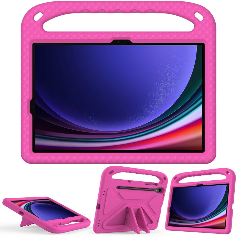 Custodia EVA con maniglia per bambini per Samsung Galaxy Tab S8 rosa