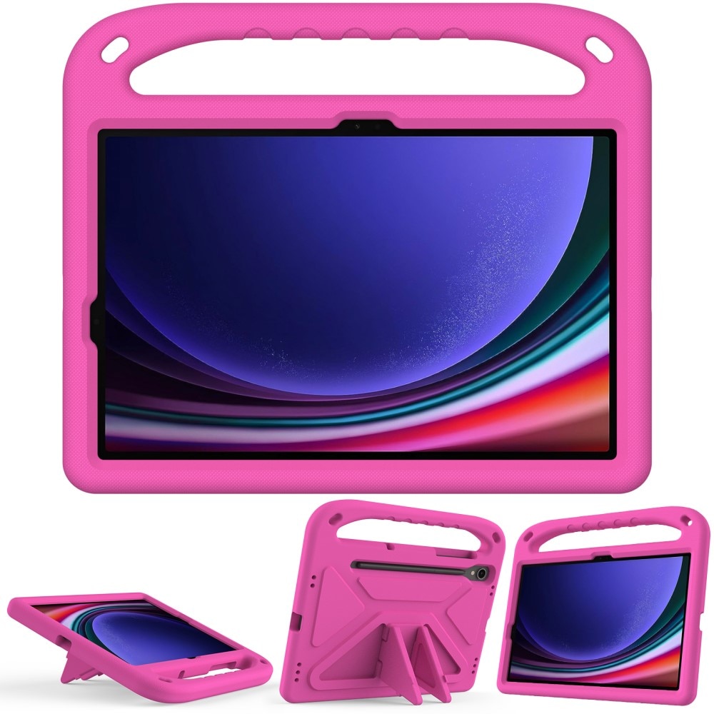 Custodia EVA con maniglia per bambini per Samsung Galaxy Tab S7 rosa