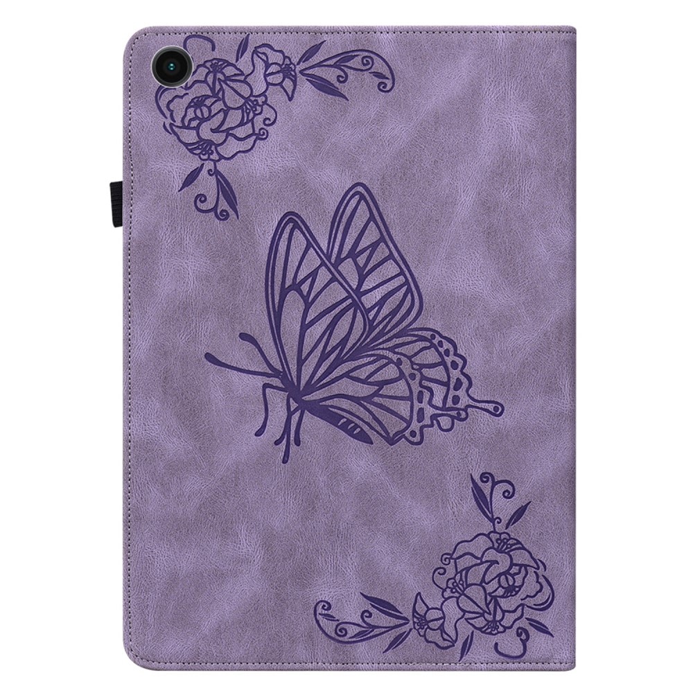 Custodia in pelle con farfalla Samsung Galaxy Tab A9 viola