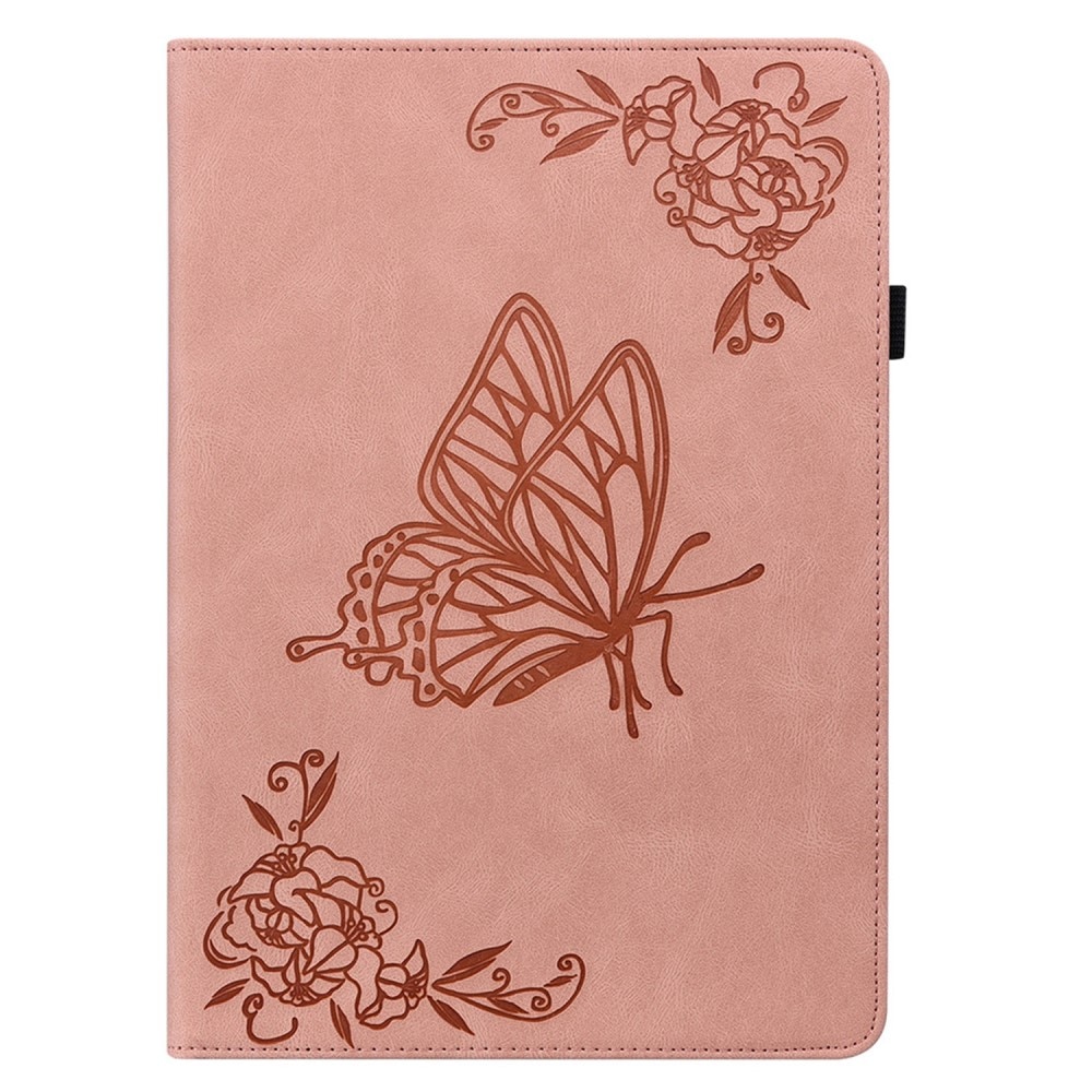 Custodia in pelle con farfalla Lenovo Tab P12 rosa