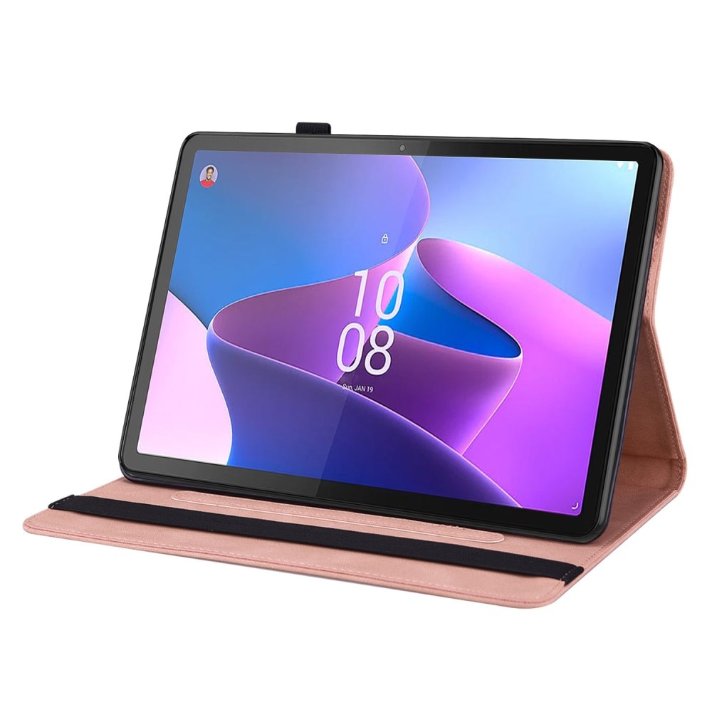 Custodia in pelle con farfalla Lenovo Tab P12 rosa