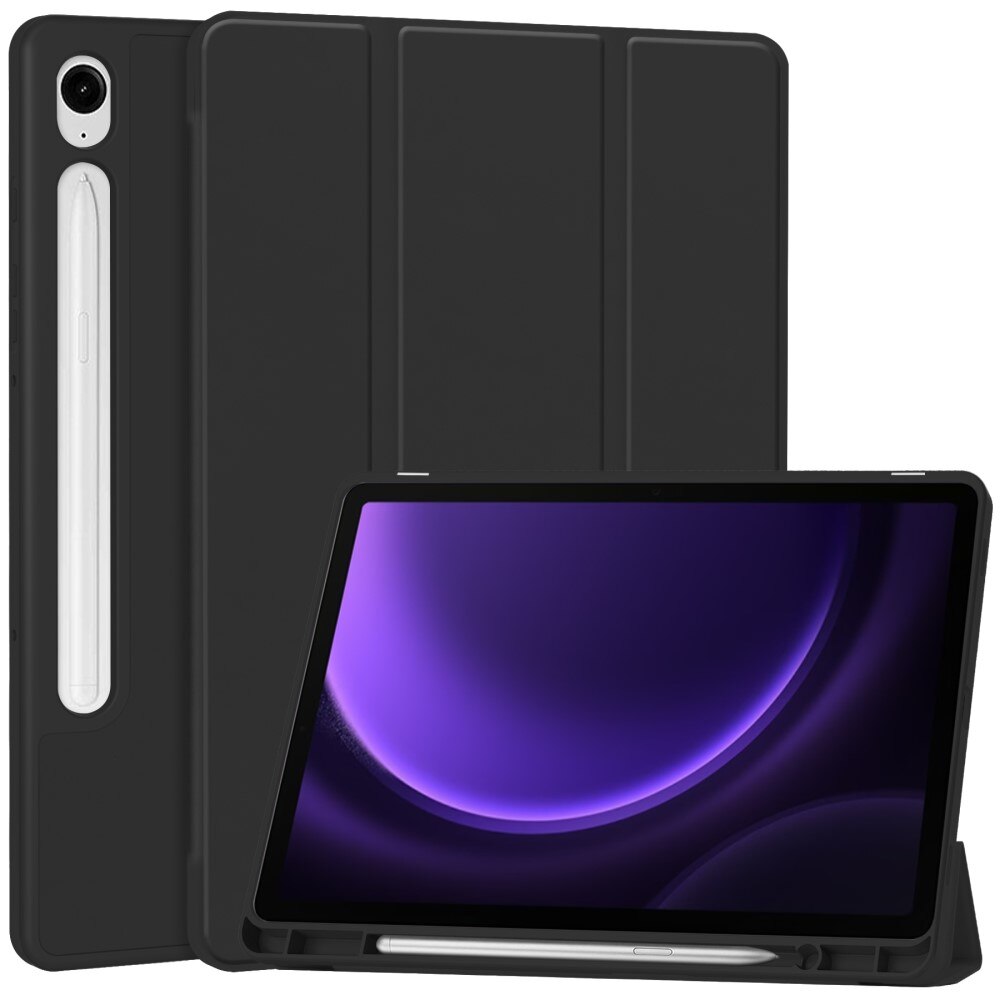 Cover Tri-Fold con portapenne Samsung Galaxy Tab S9 FE nero