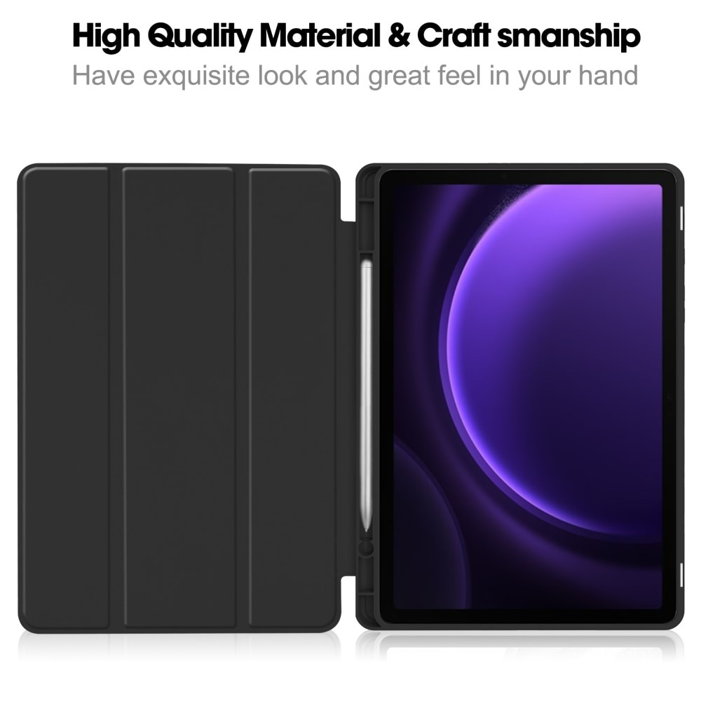 Cover Tri-Fold con portapenne Samsung Galaxy Tab S9 FE nero