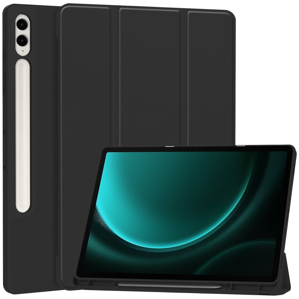 Cover Tri-Fold con portapenne Samsung Galaxy Tab S9 FE Plus nero