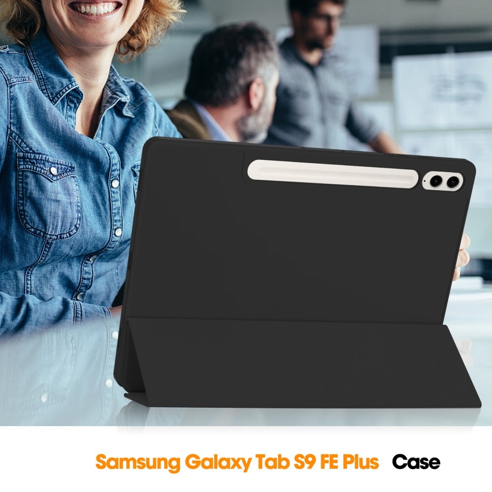 Cover Tri-Fold con portapenne Samsung Galaxy Tab S9 FE Plus nero
